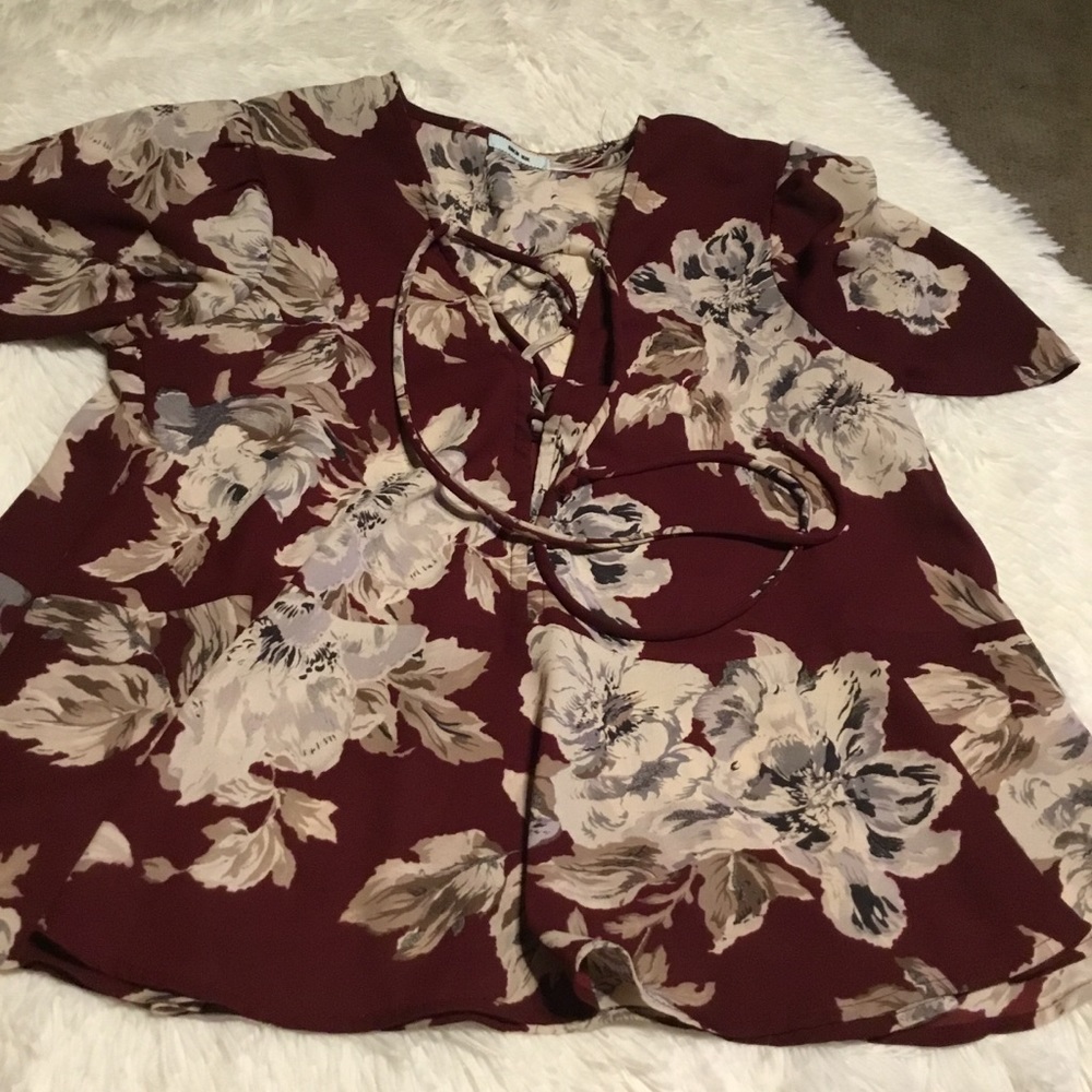 Kimchi Blue Floral Blouse - Picture 3 of 3